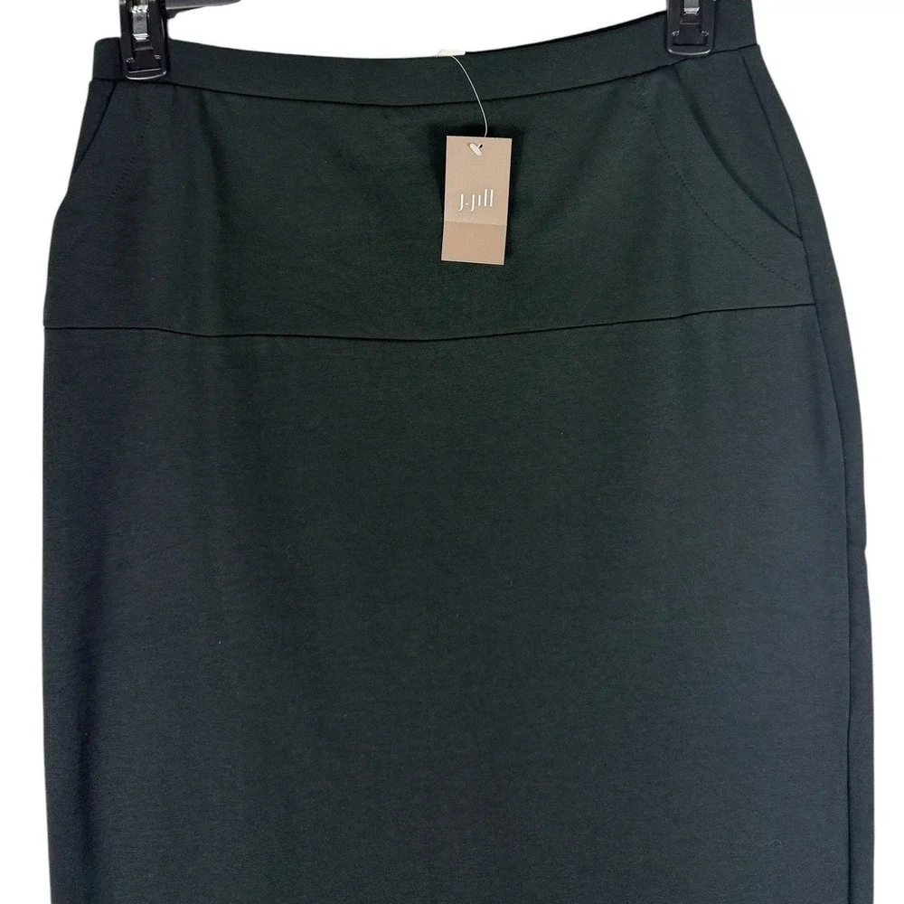 J. Jill Pure Jill Black Pima Cotton Modal Pencil‎ Skirt Small New 720946